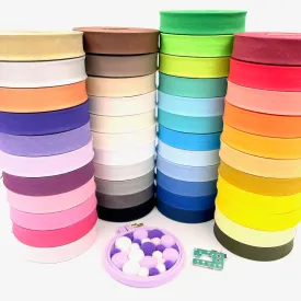 5m Roll of Plain 25mm Bias Binding Tape