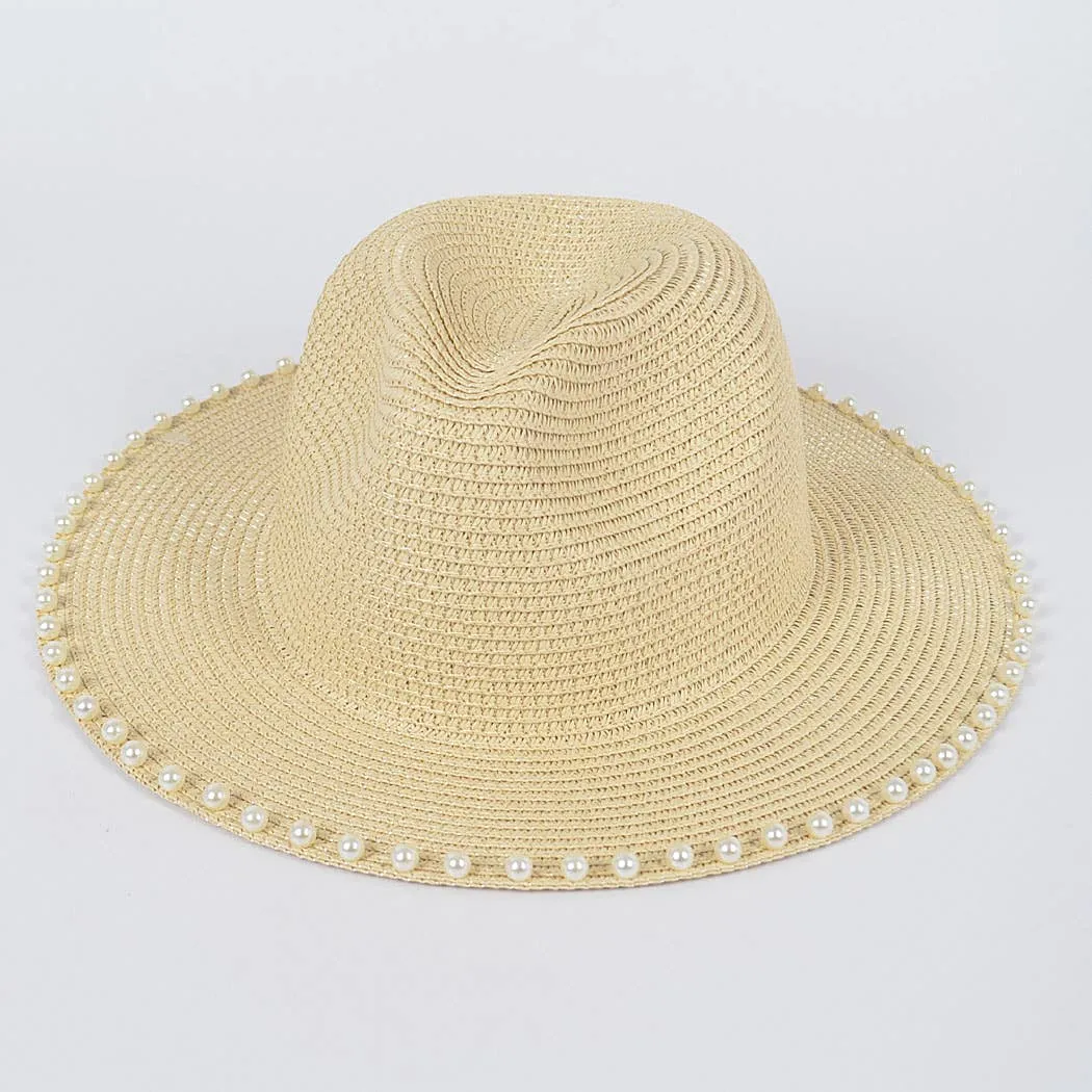 Beaded Straw Hat