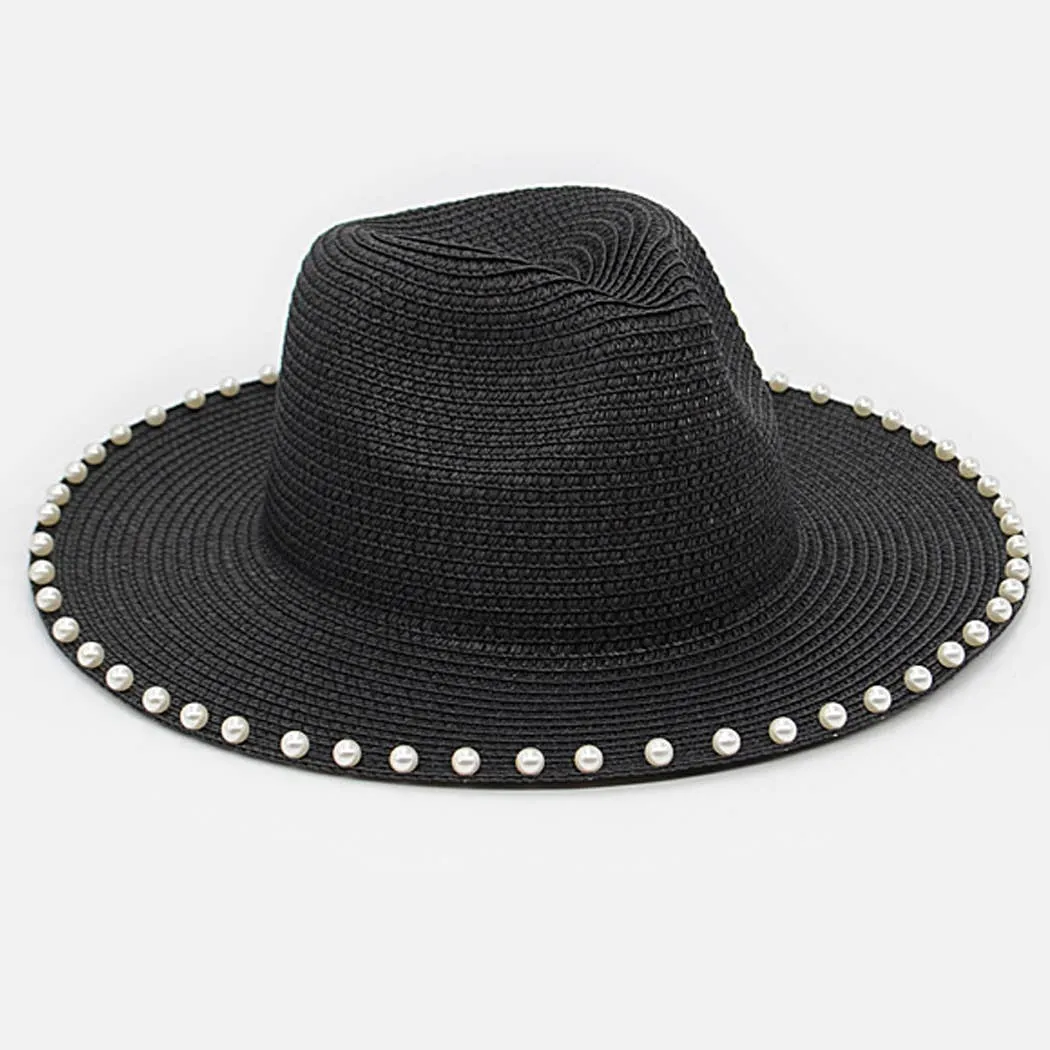 Beaded Straw Hat