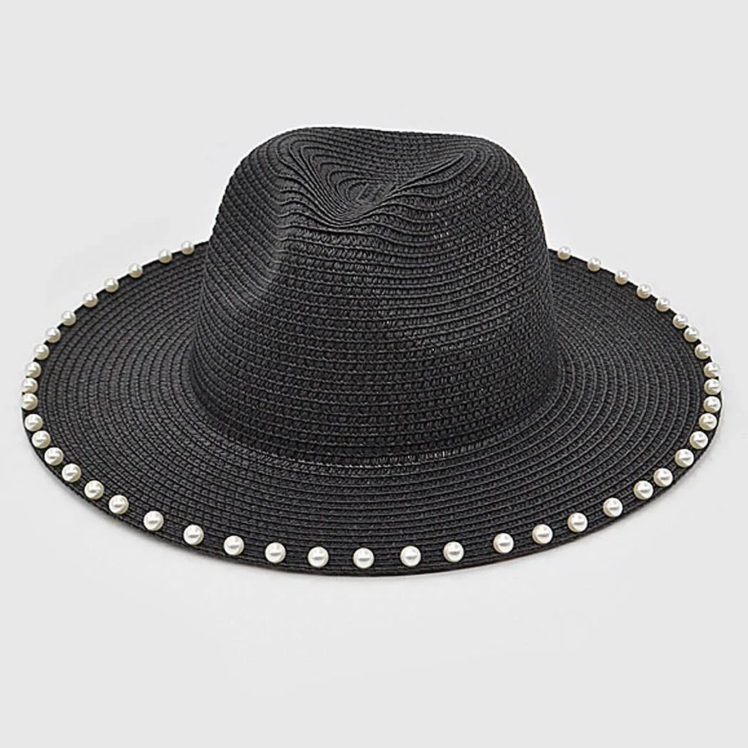 Beaded Straw Hat