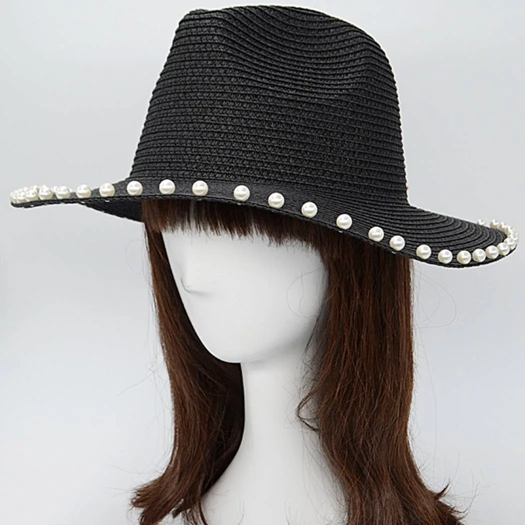 Beaded Straw Hat