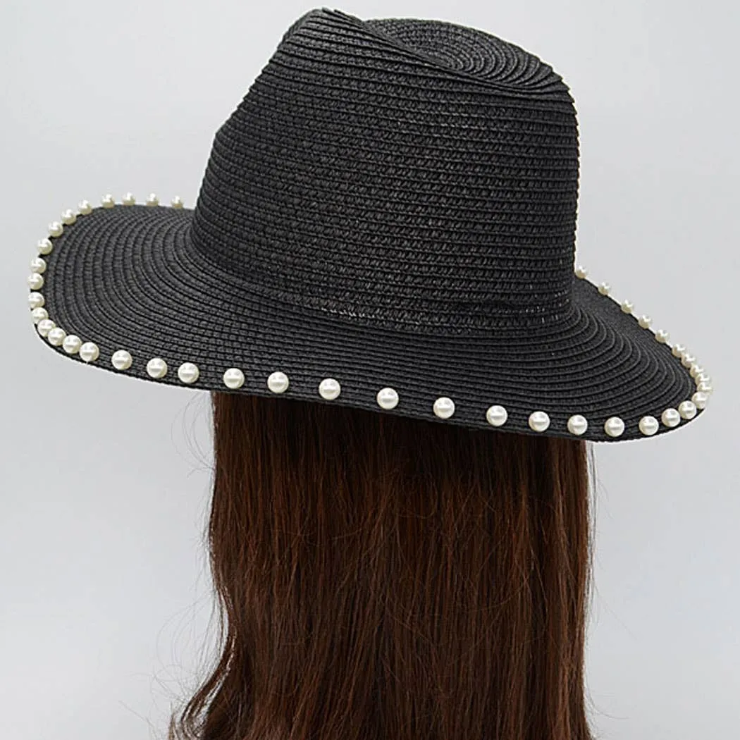 Beaded Straw Hat