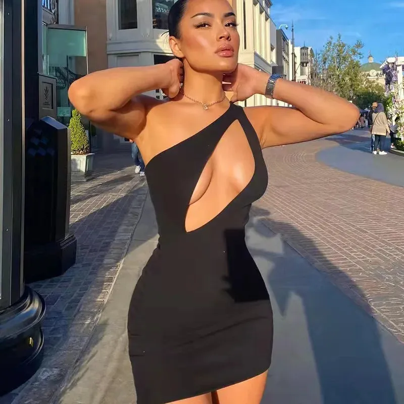 Bianca Irregular One Shoulder Mini Dress