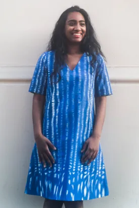 Blue Dotted Summer Dress