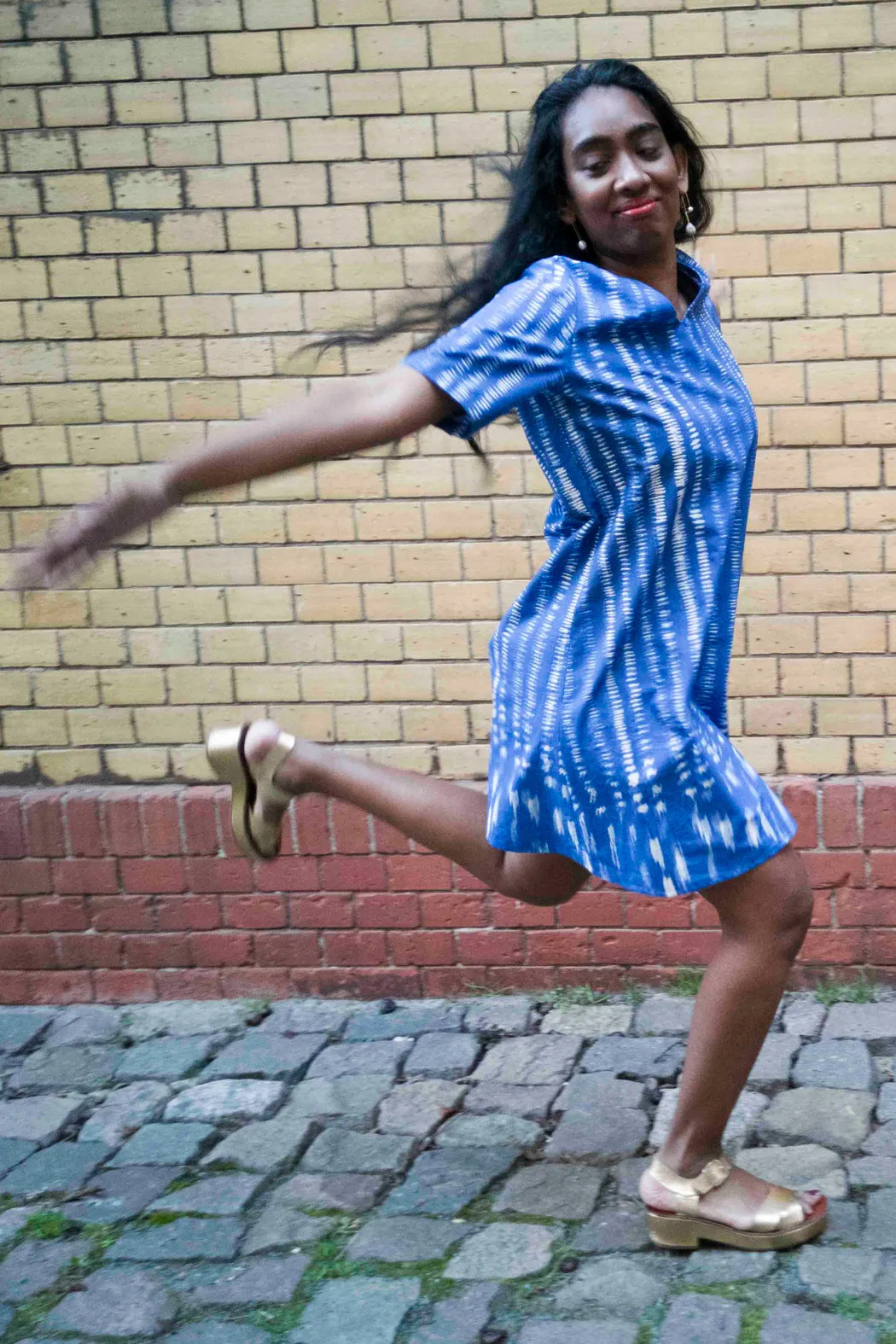Blue Dotted Summer Dress