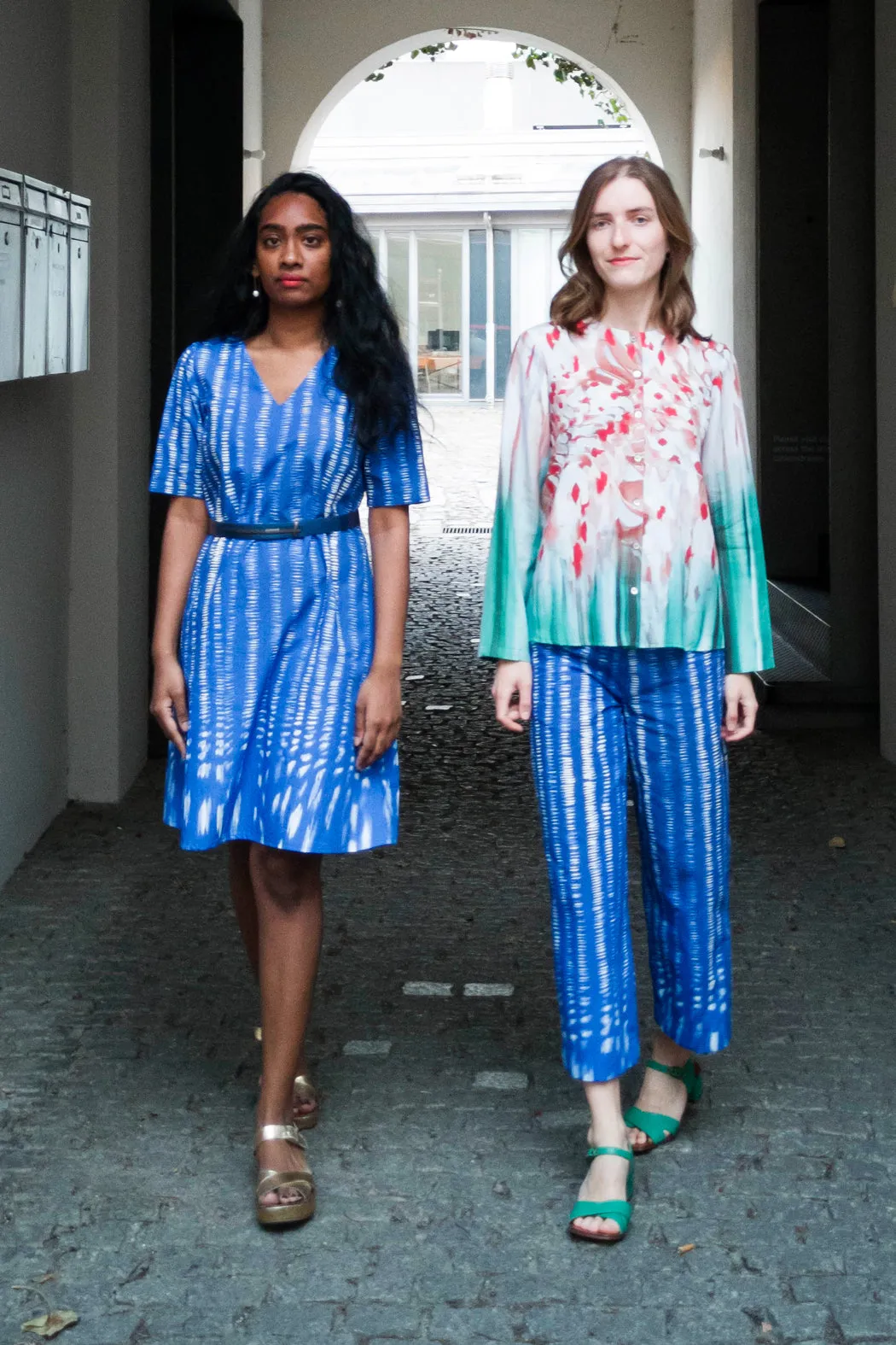 Blue Dotted Summer Dress