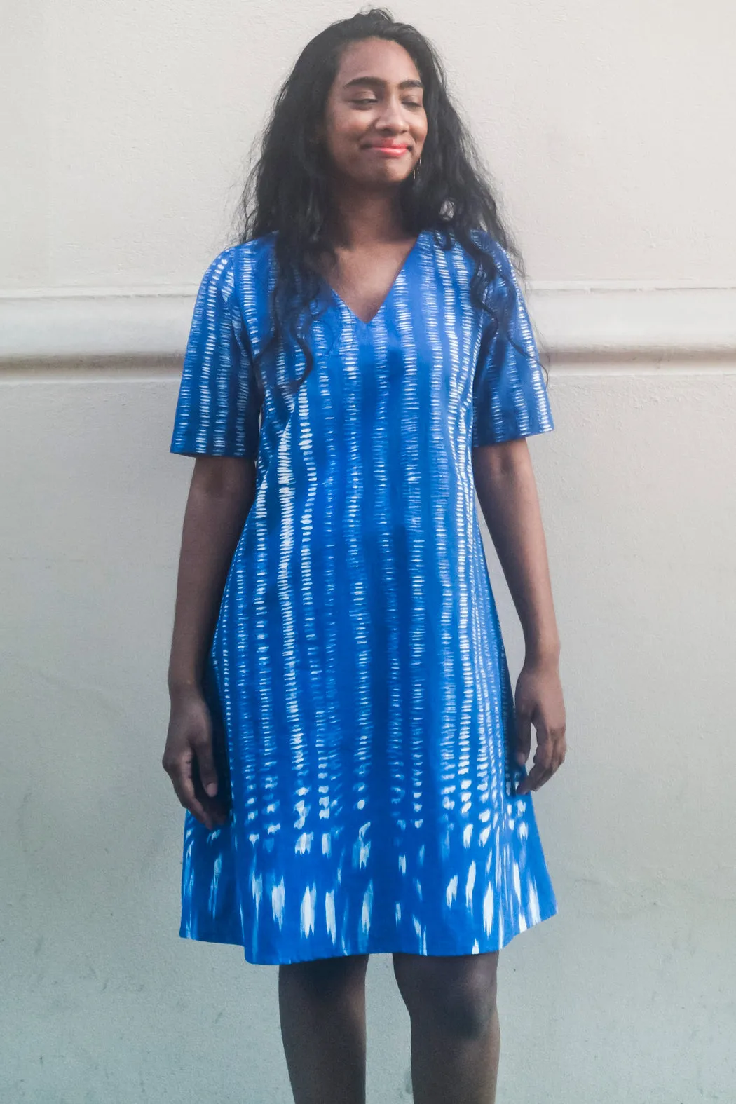 Blue Dotted Summer Dress