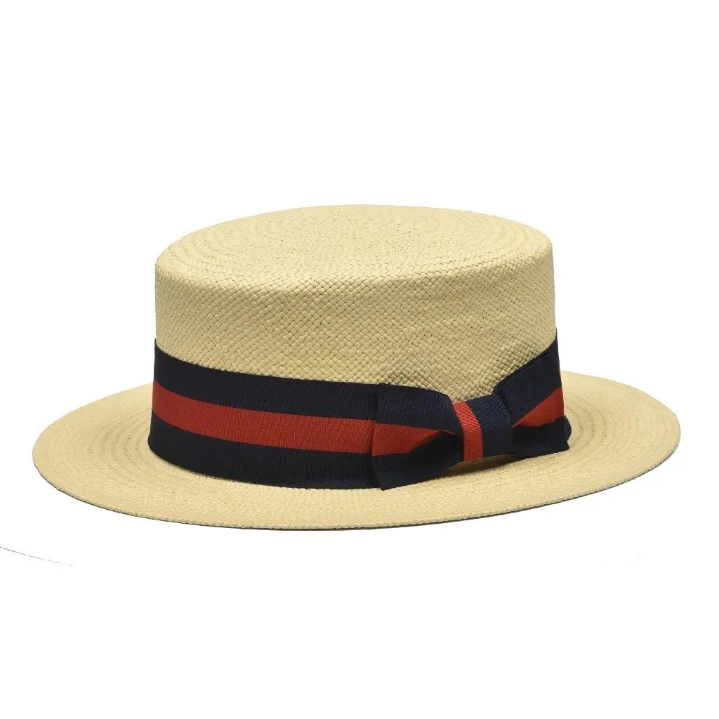 Bruno Capleo Boater BC-632 Natural/Red/Blue