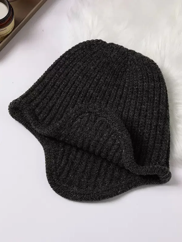 Chicmy-Casual Keep Warm Solid Color Hats&Caps