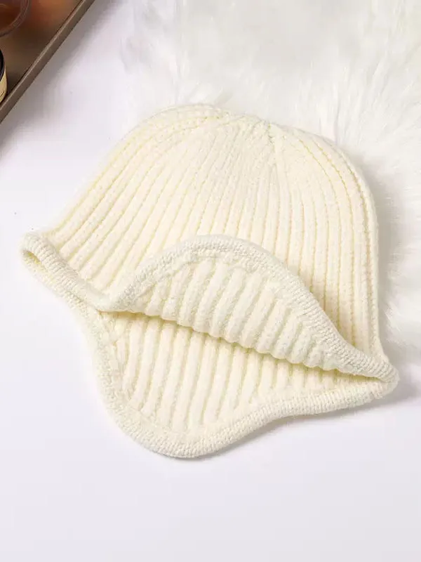 Chicmy-Casual Keep Warm Solid Color Hats&Caps