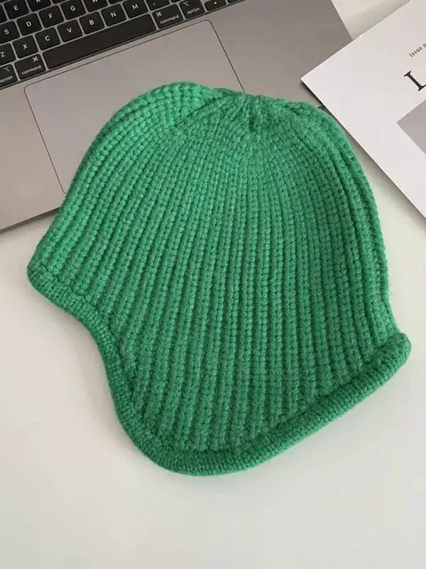 Chicmy-Casual Keep Warm Solid Color Hats&Caps