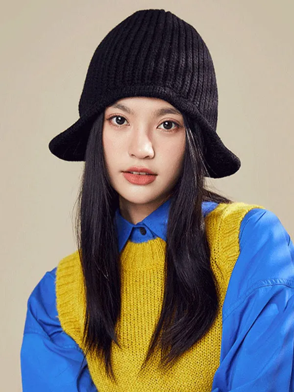 Chicmy-Casual Keep Warm Solid Color Hats&Caps