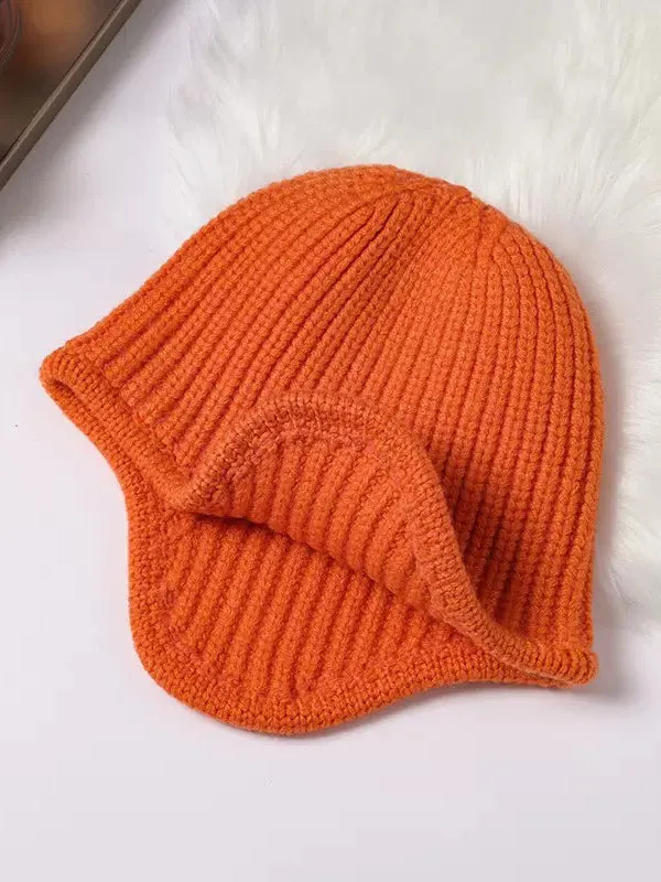 Chicmy-Casual Keep Warm Solid Color Hats&Caps