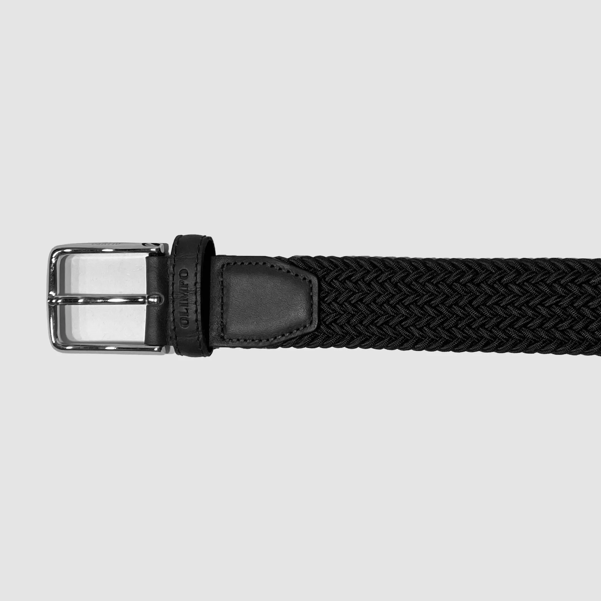 Classic Elasticated Woven Belt Black