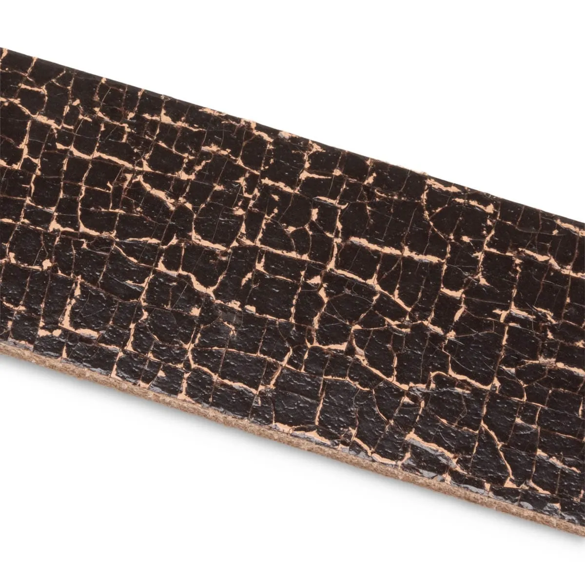 CRACKED LEATHER LOGO BELT