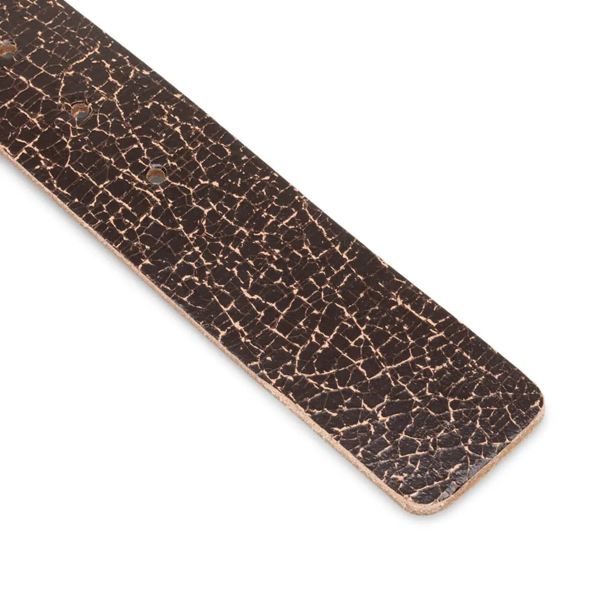 CRACKED LEATHER LOGO BELT