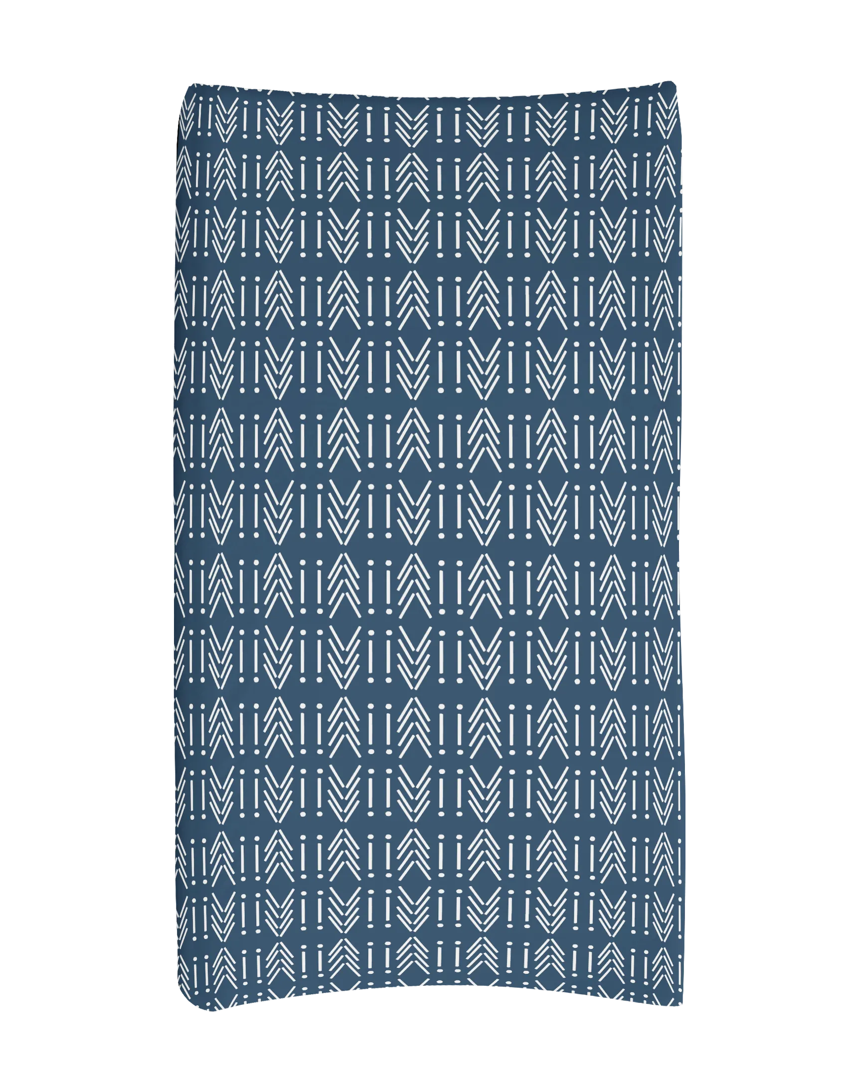 CRIB BEDDING - MODERN MUDCLOTH BOHO BLUE AND BLACK