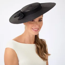 Failsworth Hats Pearl Toyo Straw Boater Hat - Black