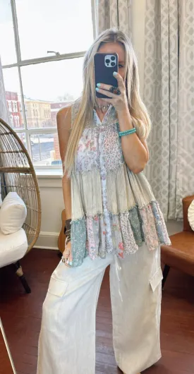 Front Row Sleeveless Top