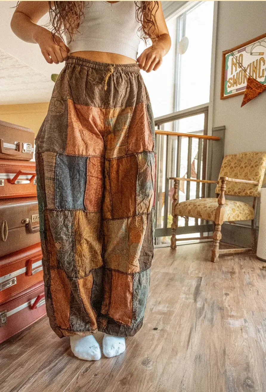 Hippie Boho Patchwork Pants