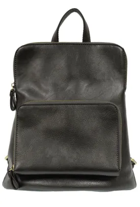 Julia Mini Backpack, Metallic Graphite