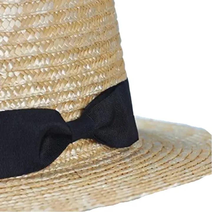 Laforgue Summer Khaki Straw Boater Hat
