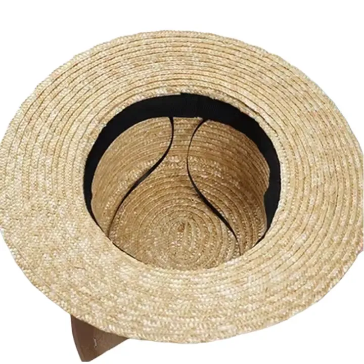 Laforgue Summer Khaki Straw Boater Hat