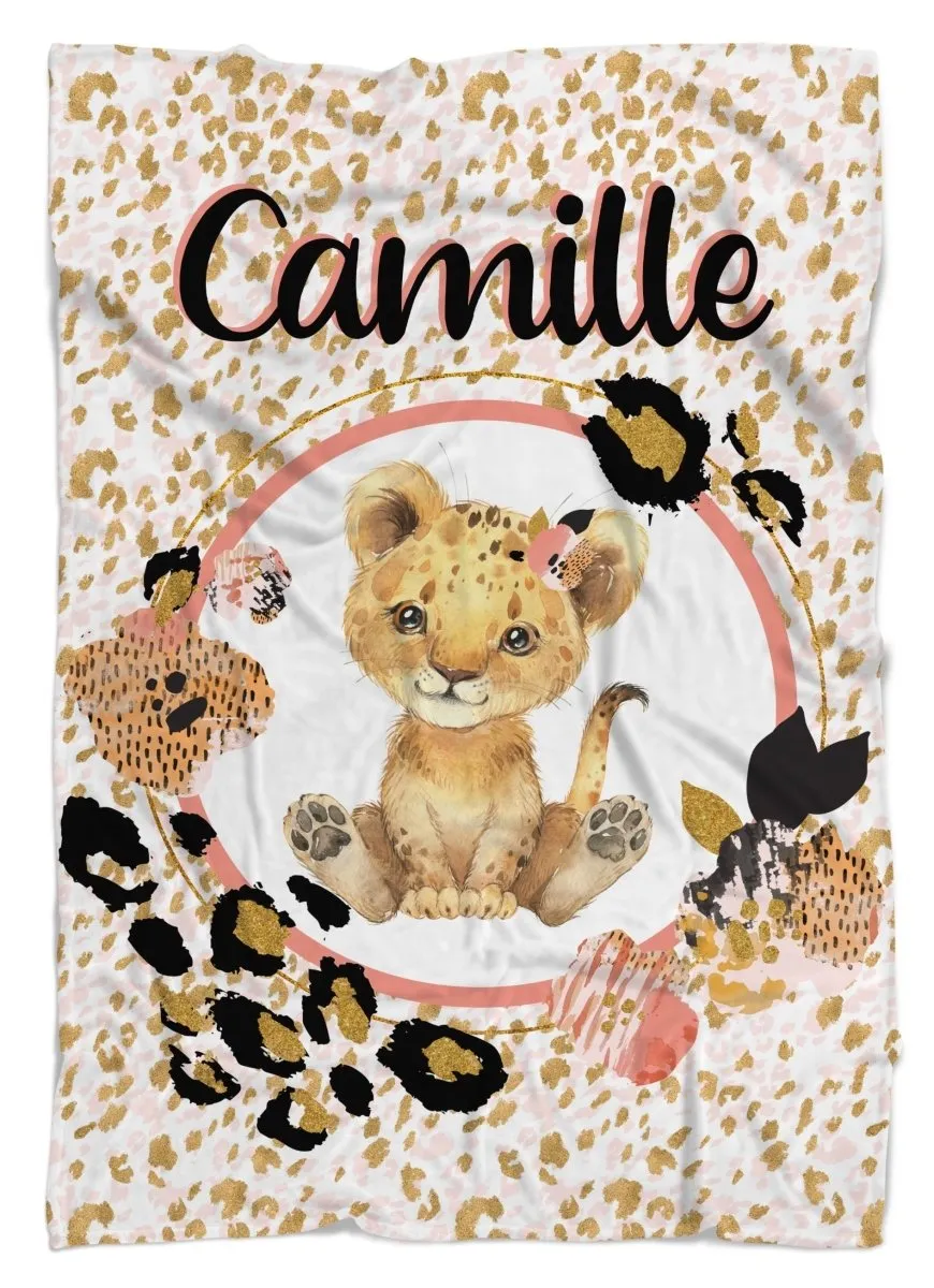 Leopard Love Scalloped Ruffled Crib Bedding Set