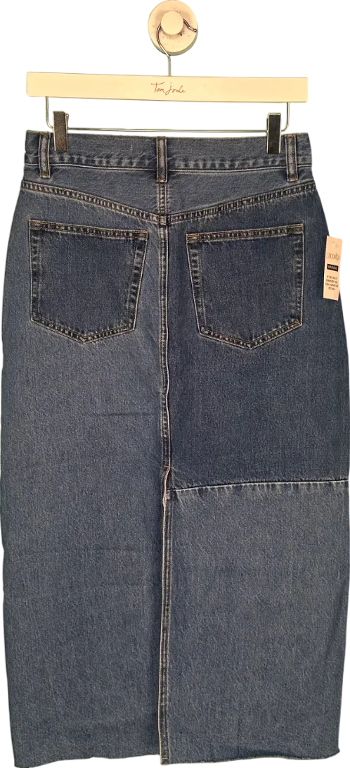 Liquorish Blue Two Tone Jean Skirt UK 10