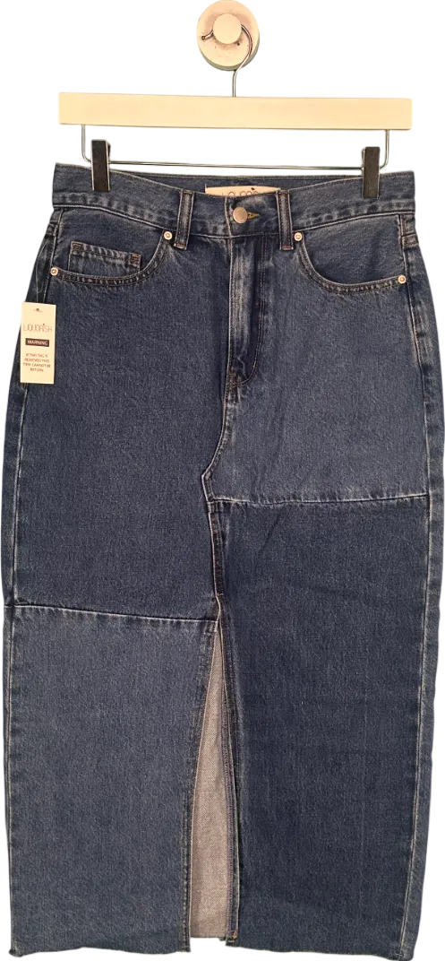 Liquorish Blue Two Tone Jean Skirt UK 10