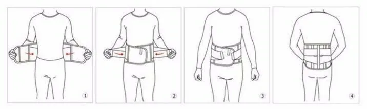 Lumbar & Lower Back Support Belt Brace Strap Pain Relief Posture Waist Trimmer