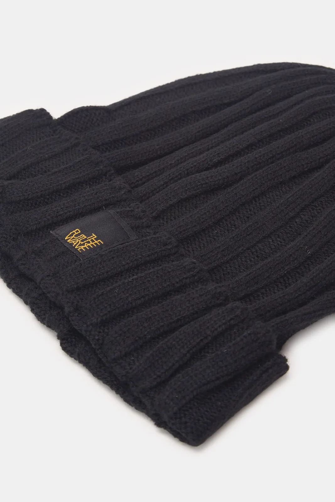 Men Black And  Grey Knitted Cap Set Of (2 Piece)