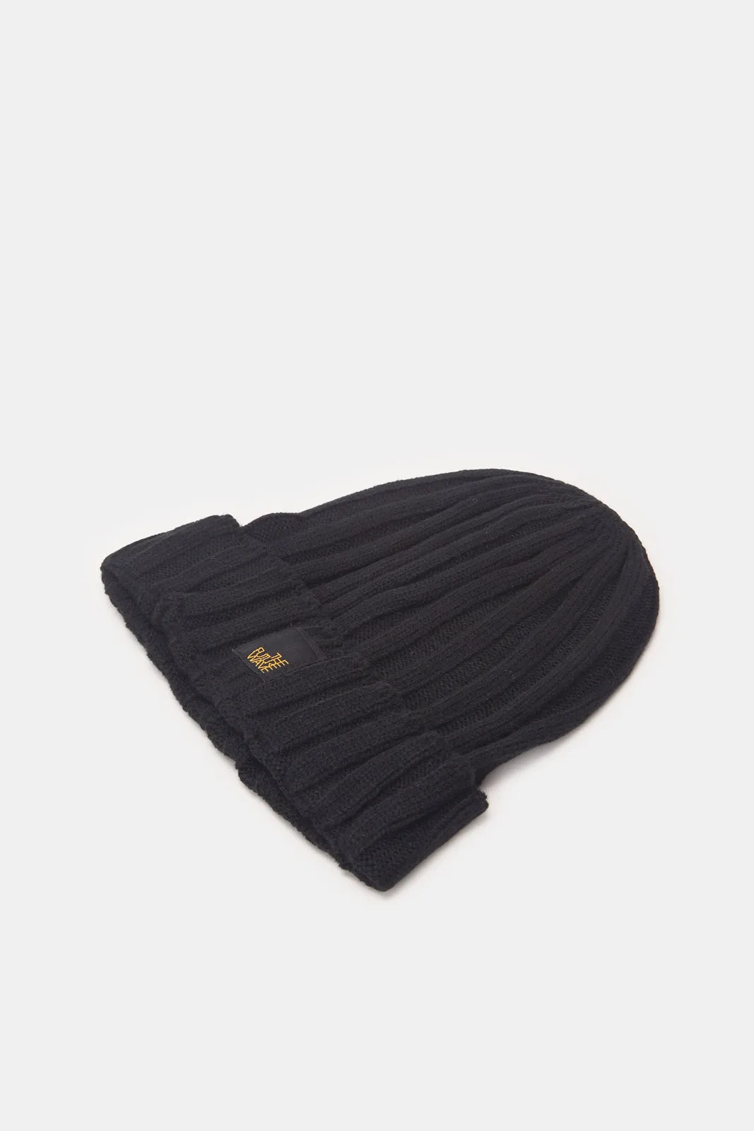 Men Black And  Grey Knitted Cap Set Of (2 Piece)