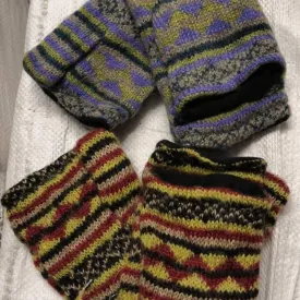 Mohair Jacquard Hunter Mittens