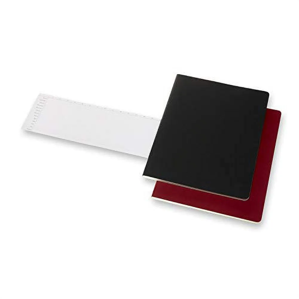 Moleskine Subject Cahier Journal, XXL, Black, Cranberry Red (8.5 X 11) Paperback