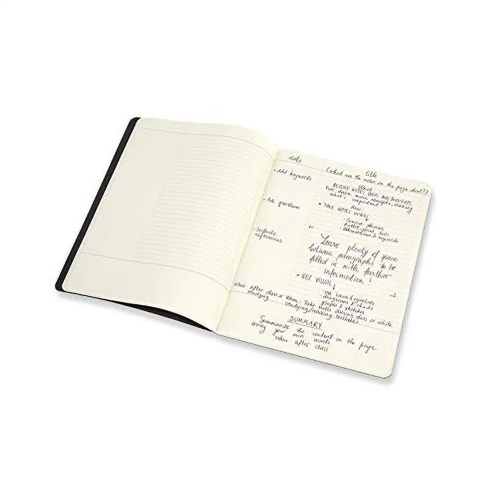 Moleskine Subject Cahier Journal, XXL, Black, Cranberry Red (8.5 X 11) Paperback