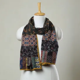 Multicolor - Ajrakh Block Printed Patchwork Cotton Stole 44