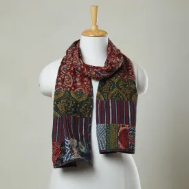 Multicolor - Ajrakh Block Printed Patchwork Cotton Stole 45