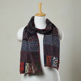 Multicolor - Ajrakh Block Printed Patchwork Cotton Stole 51