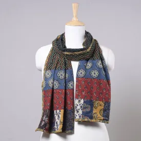 Multicolor - Ajrakh Block Printed Patchwork Cotton Stole