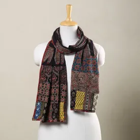 Multicolor  - Ajrakh Block Printed Patchwork Cotton Stole