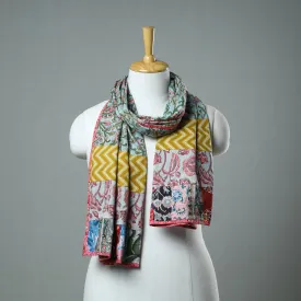 Multicolor - Patchwork Cotton Sanganeri Block Print Stole 07