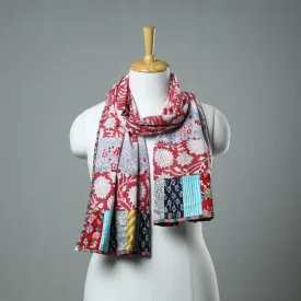 Multicolor - Patchwork Cotton Sanganeri Block Print Stole 18