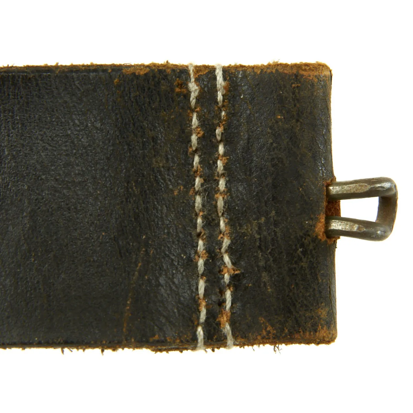 Original German WWII Early HJ Knife Belt with Solid Nickel Buckle by F. W. Assmann & Söhne