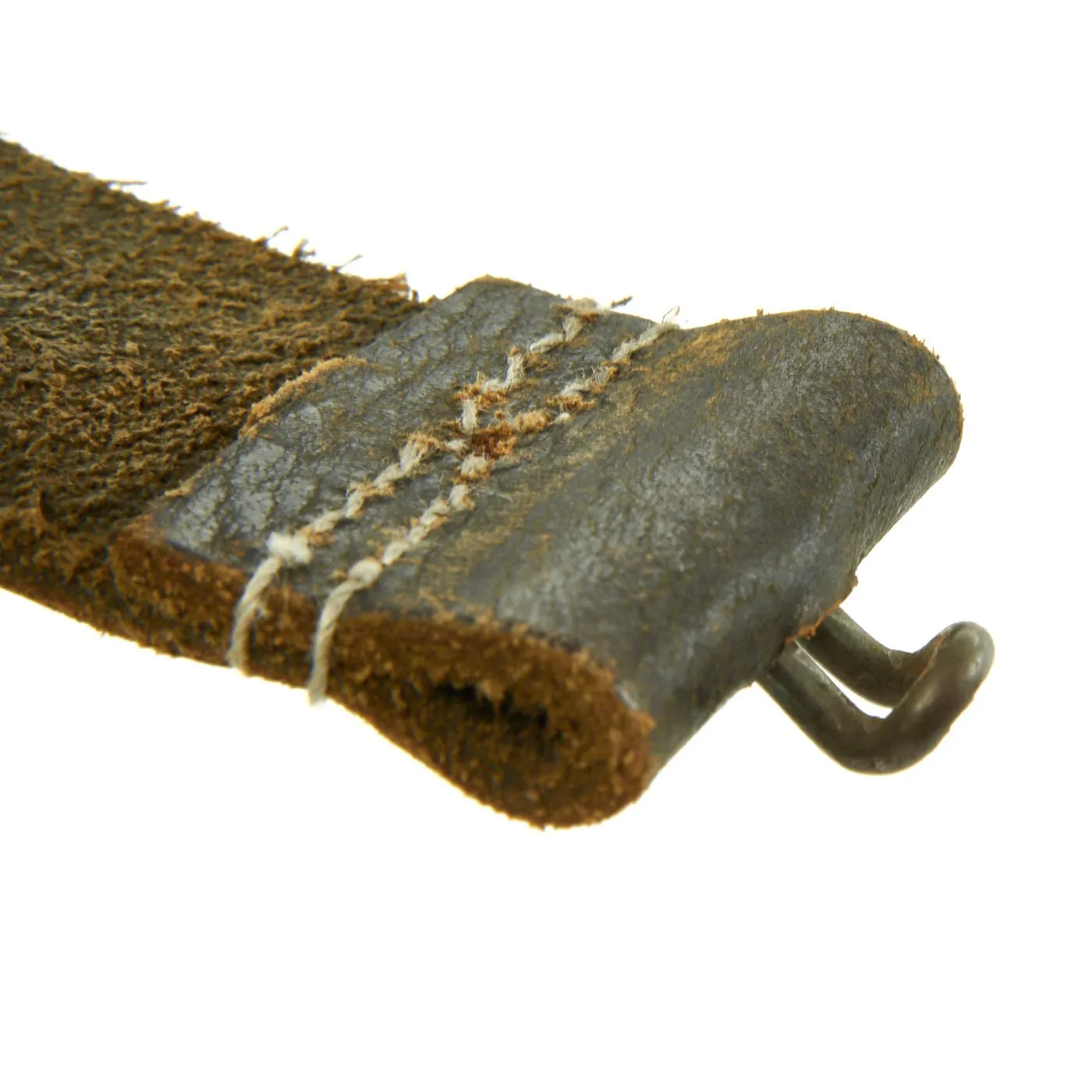 Original German WWII Early HJ Knife Belt with Solid Nickel Buckle by F. W. Assmann & Söhne