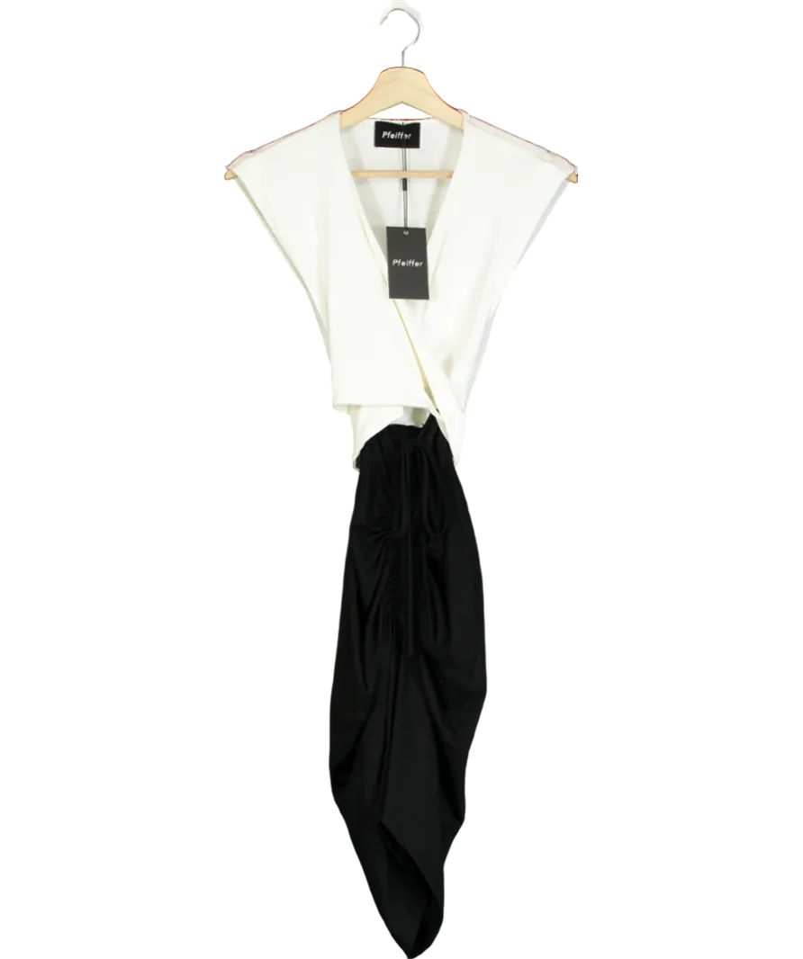 Pfeiffer White Mini Ramos Two-tone Dress UK XXS