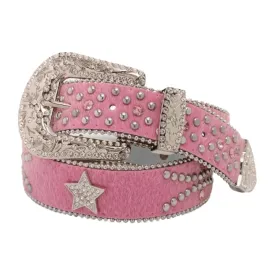 Pink Star Bling Rhinestone Belt