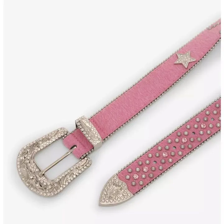 Pink Star Bling Rhinestone Belt