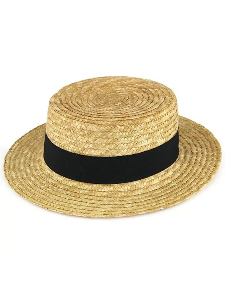 School Girl Straw Boater Hat