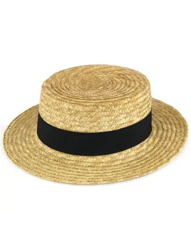 School Girl Straw Boater Hat